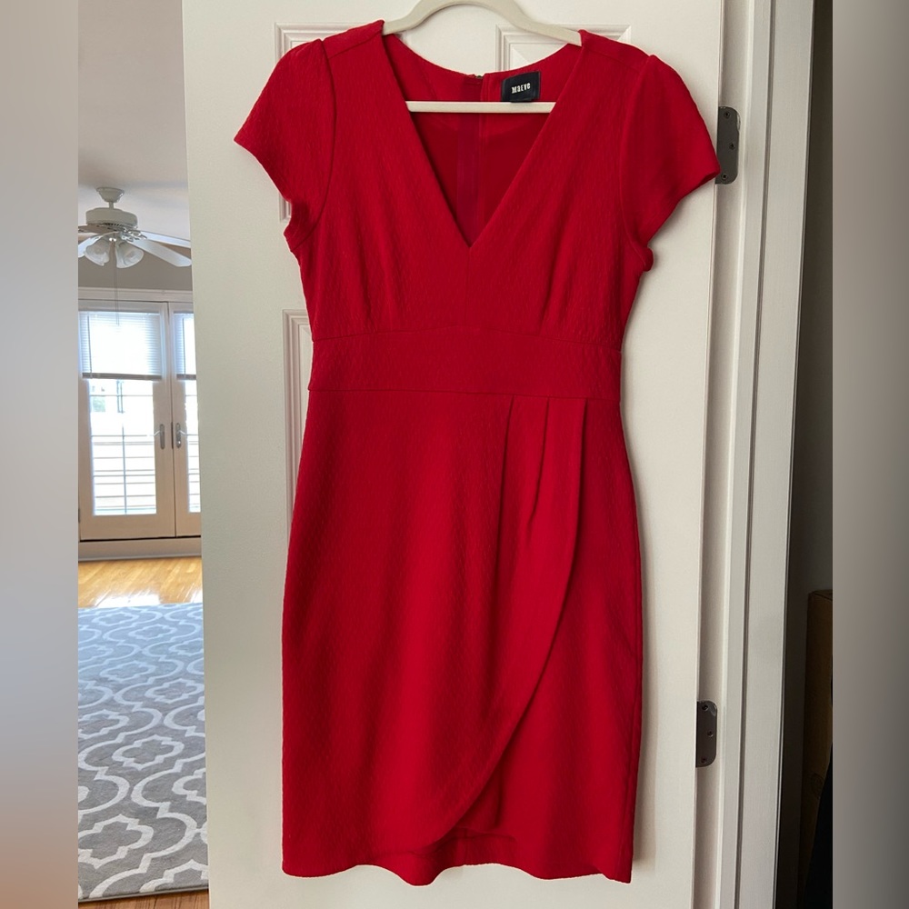 Maeve vibrant red dress from anthropologie